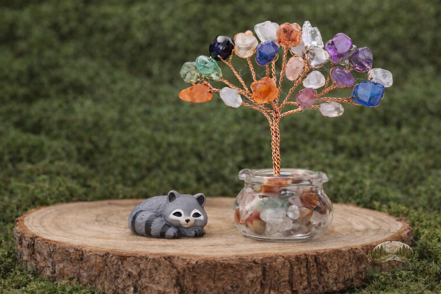 Rainbow Crystal Tree & Raccoon Companion Deluxe Bundle