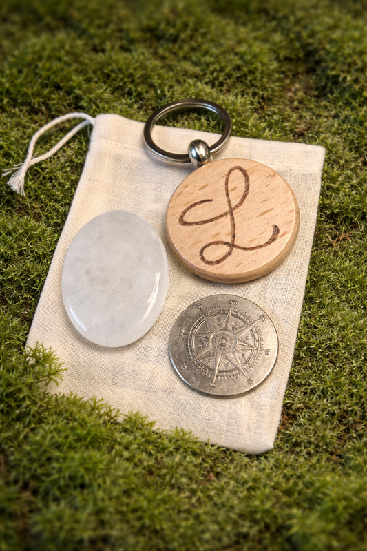 Custom Keepsake Bundle – Engraved Keychain, Motivational Coin & Gemstone