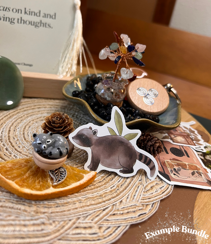 Rainbow Crystal Tree & Raccoon Companion Deluxe Bundle